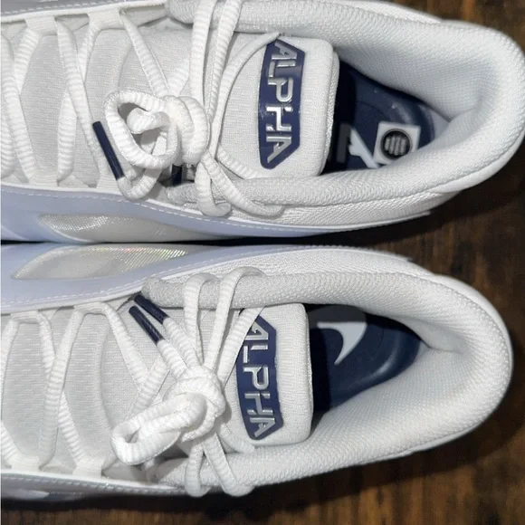 Nike Alpha Menace Pro 4 Football Cleats White/Navy Size  10 Brand New FD7037-104 - Picture 6 of 8